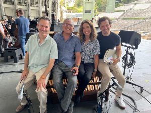 There's room for everyone at the Allen G330! An amazing line-up of talent gracing our bench! From left to right: pianist Robert Thies, pianist Gavin Martin, organist Joanne Pearce Martin, and conductor Paolo Bortolomeolli. Thanks to you all for being so generous with your time and beautiful smiles!